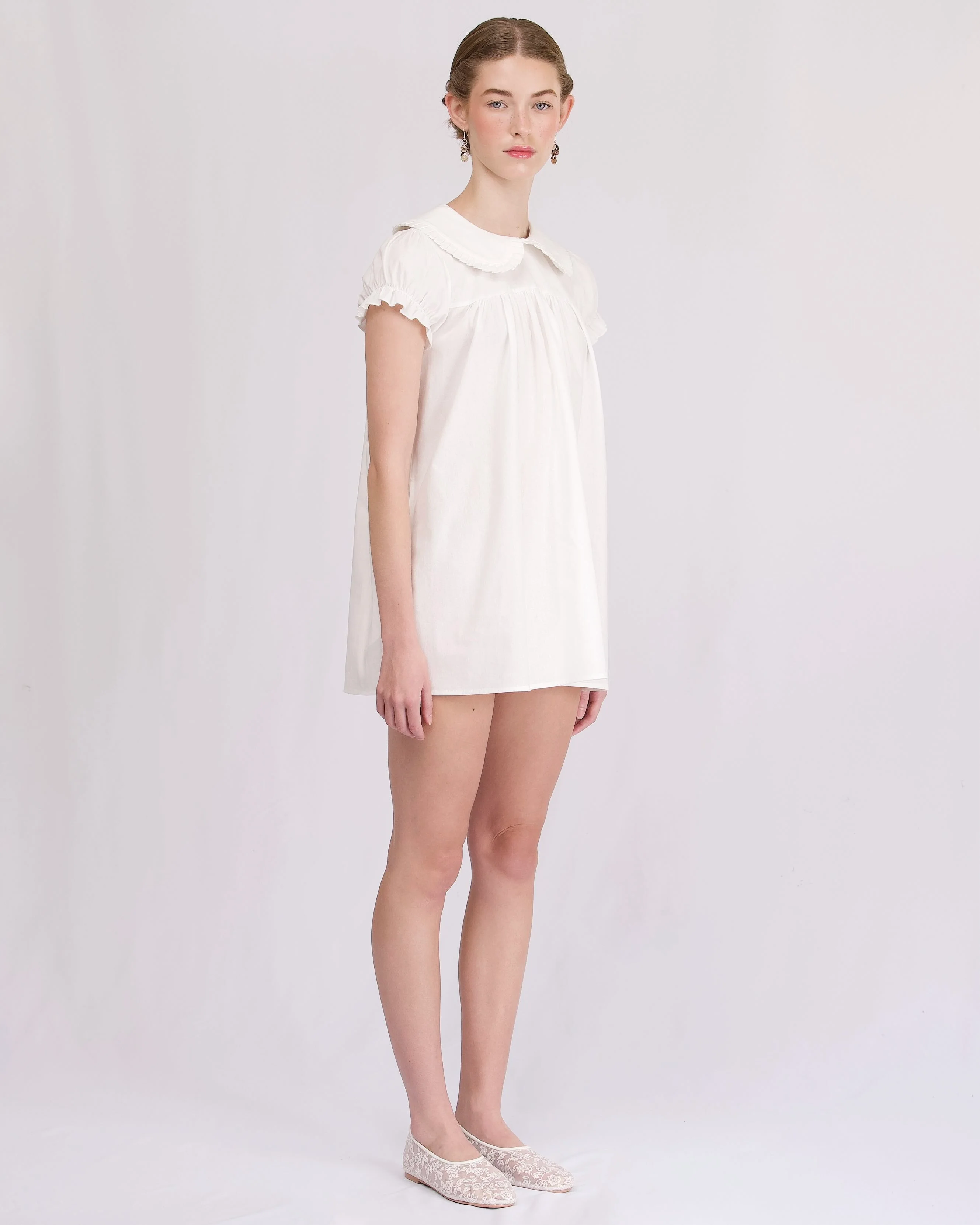 Babydoll Dress - White - Image 3