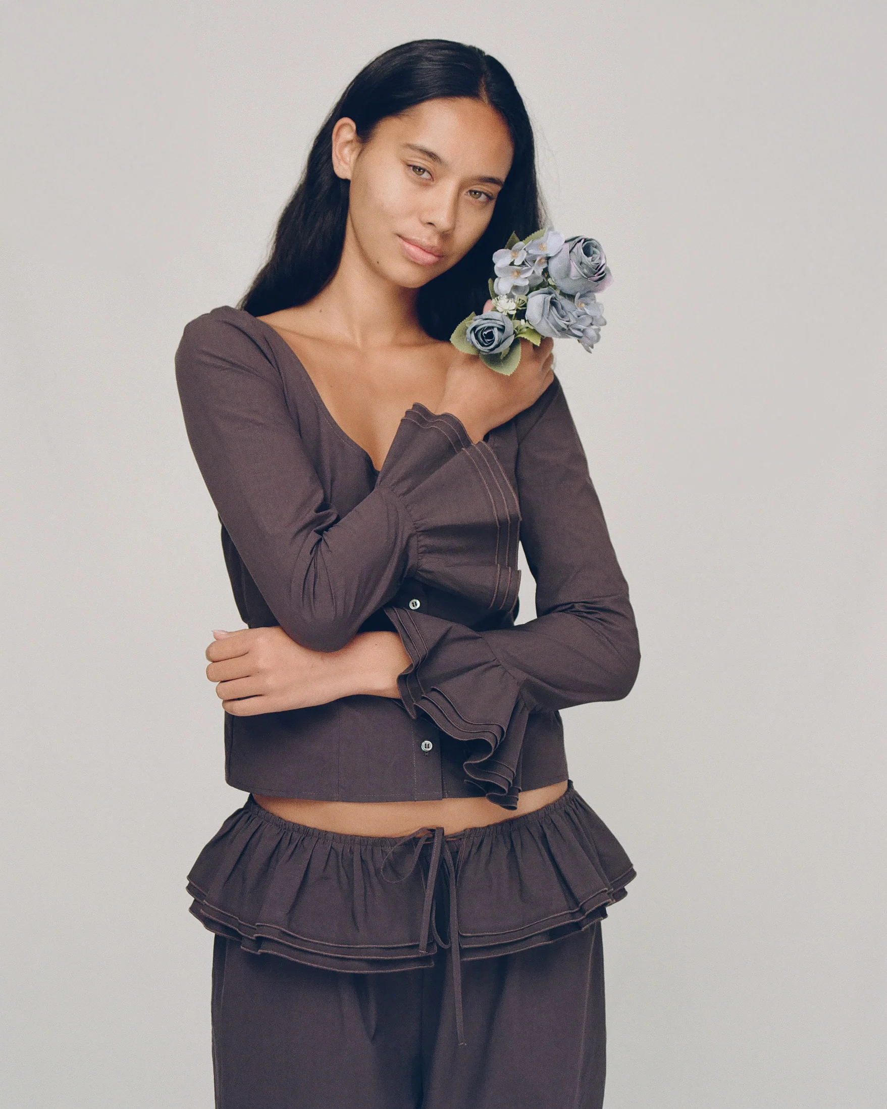 Bellcuff Blouse - Shadow - Image 3