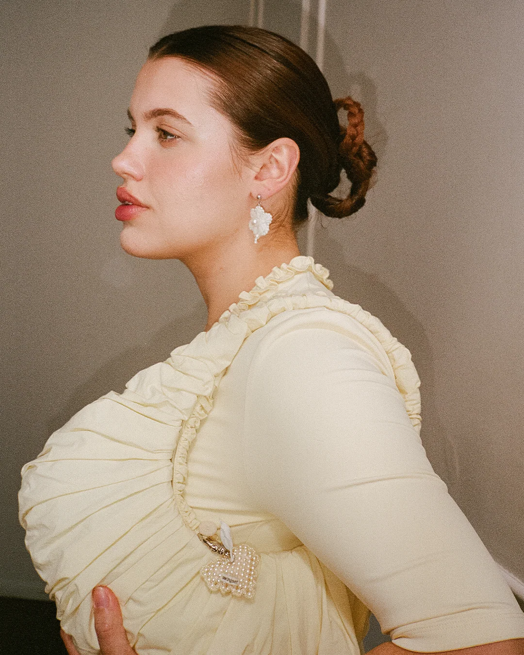 Citrine Heart Cushion Key Ring - Image 4