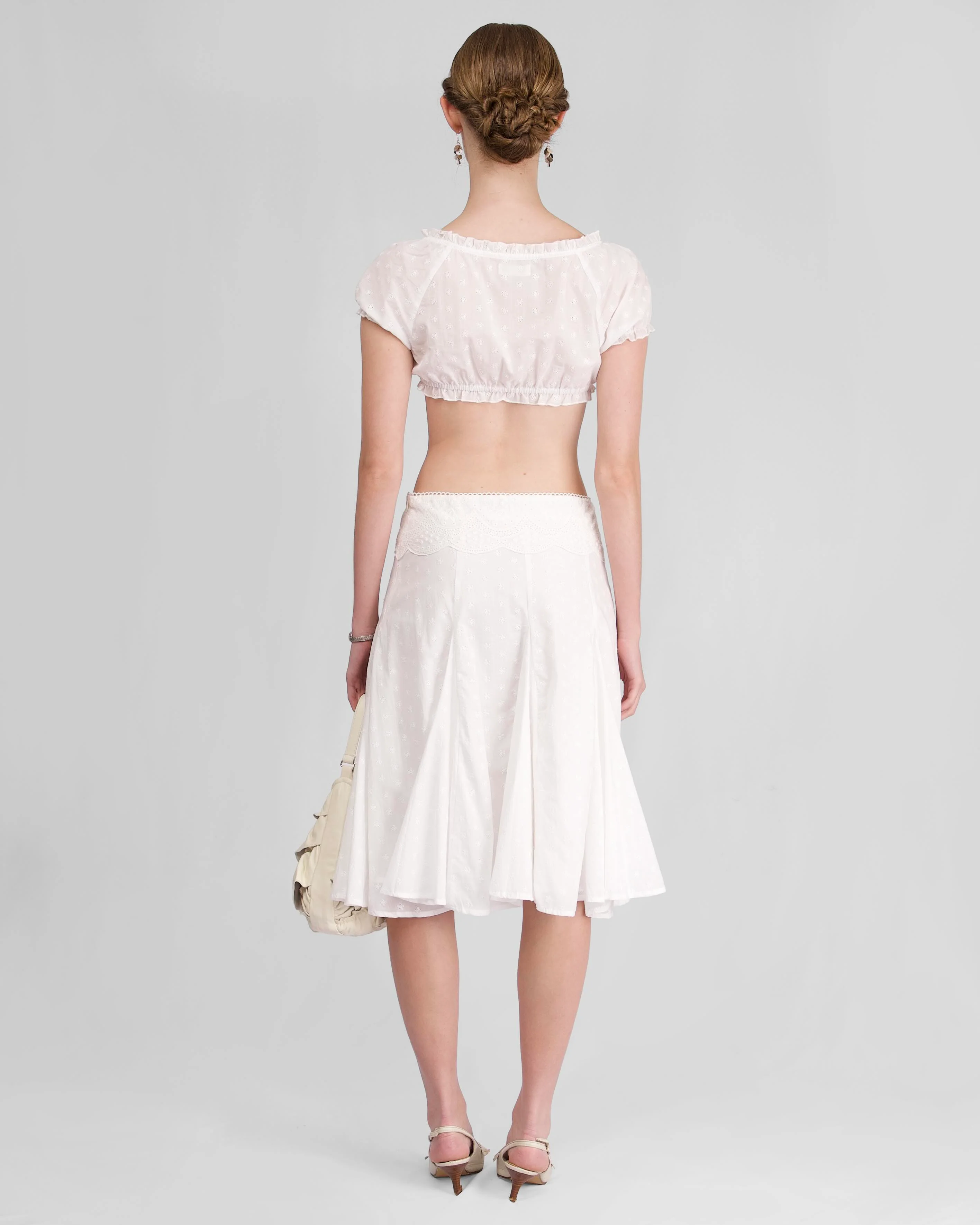 Eyelet Puff Sleeve Crop - Image 5