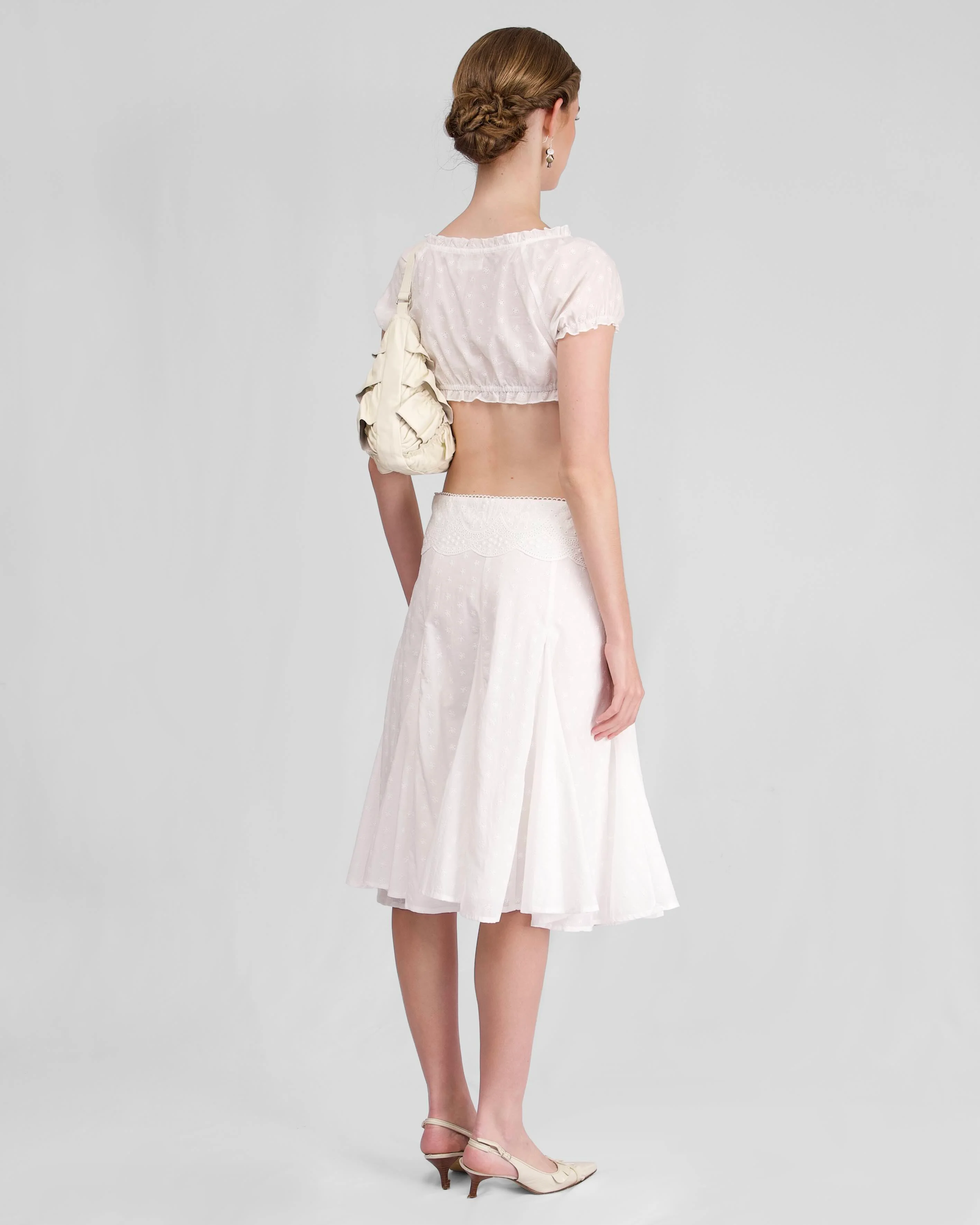 Eyelet Puff Sleeve Crop - Image 6