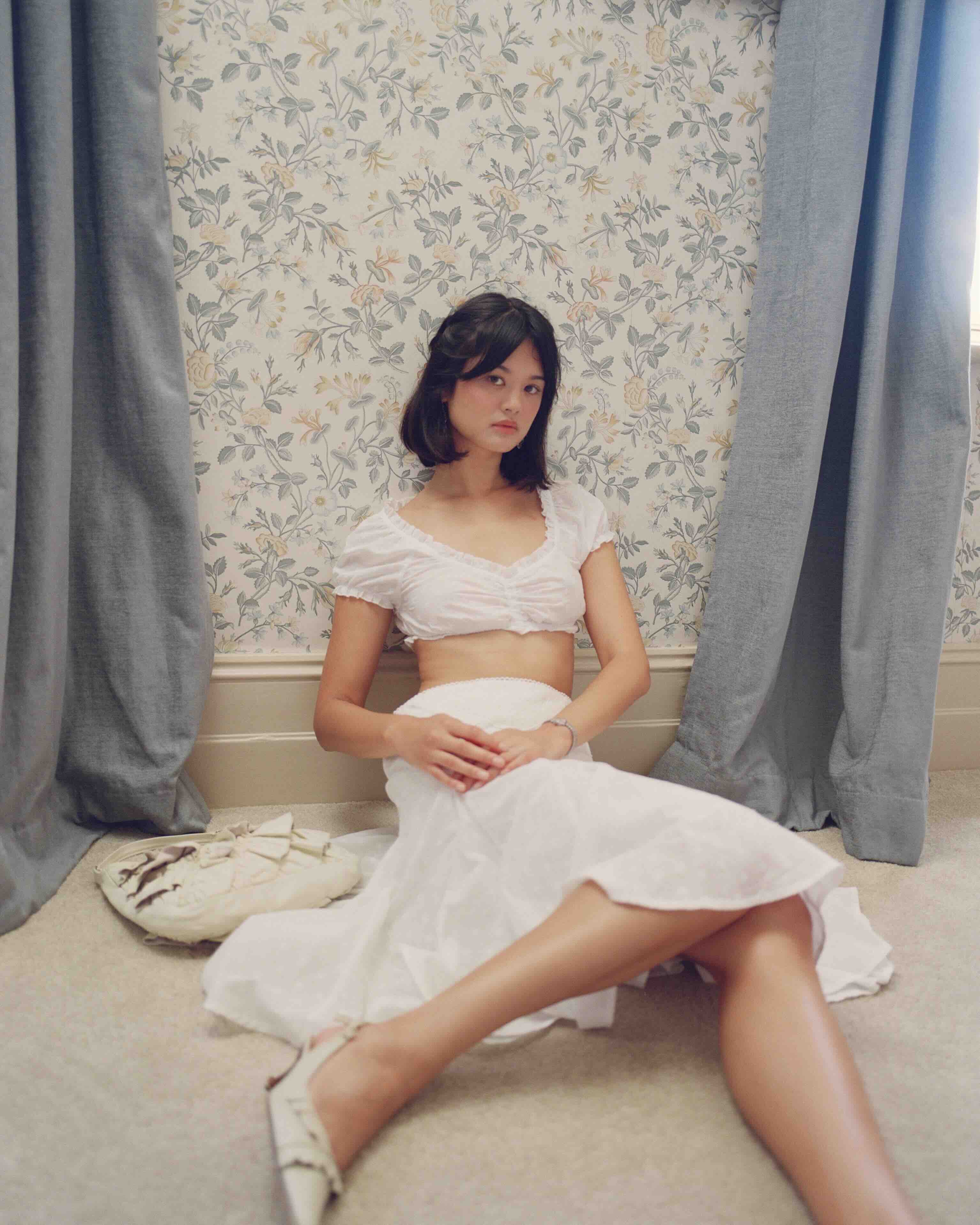 Lace Eyelet Midi Skirt - Image 8