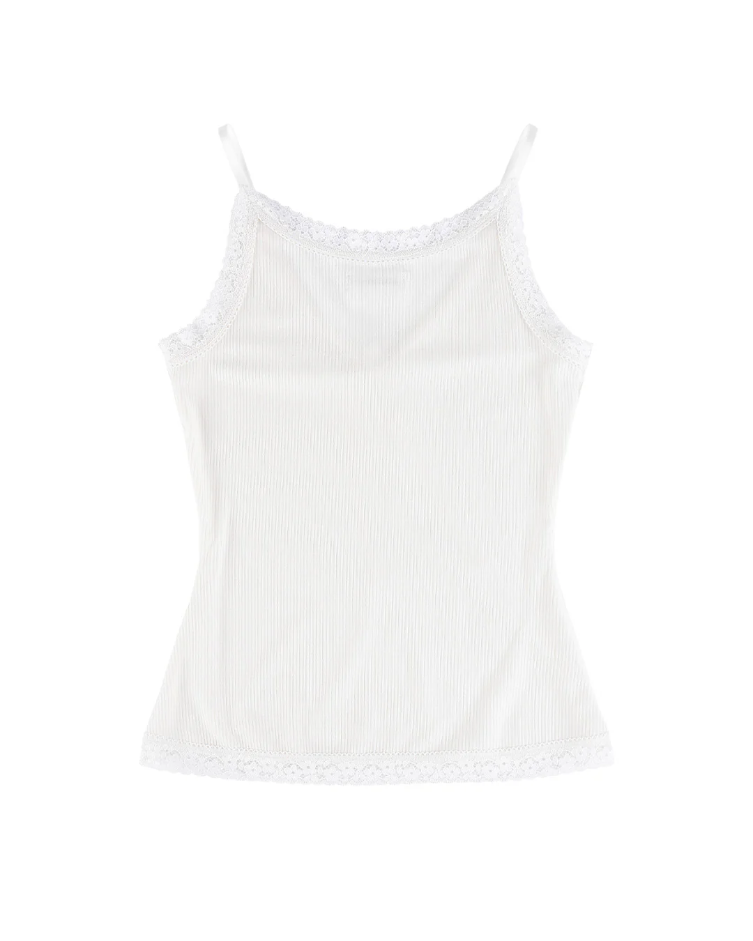 Lisse Rib Camisole - White - Image 8
