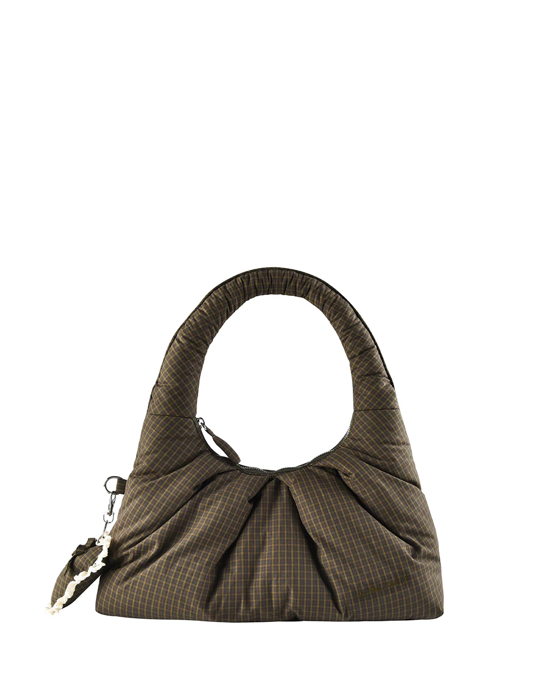 Mini Pleat Puffer Tote - Ivy Check - Image 8