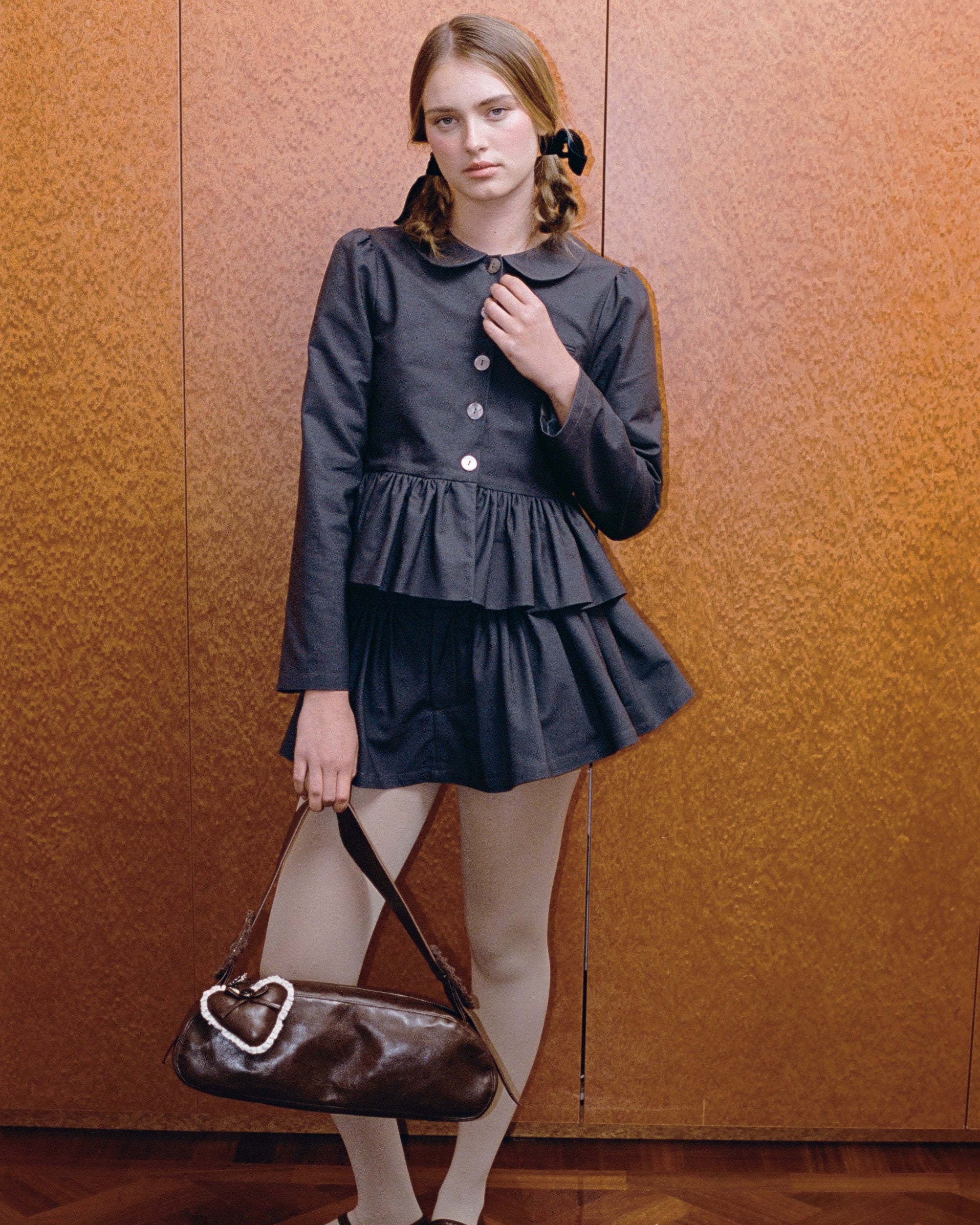 Petal Peplum Jacket - Ink - Image 7