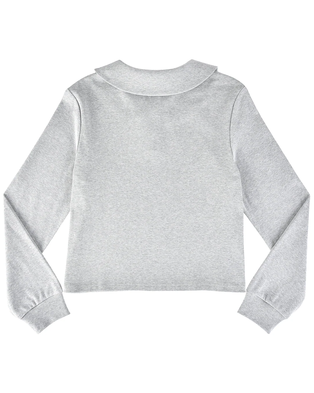 Polo Long Sleeve Top - Grey - Image 7