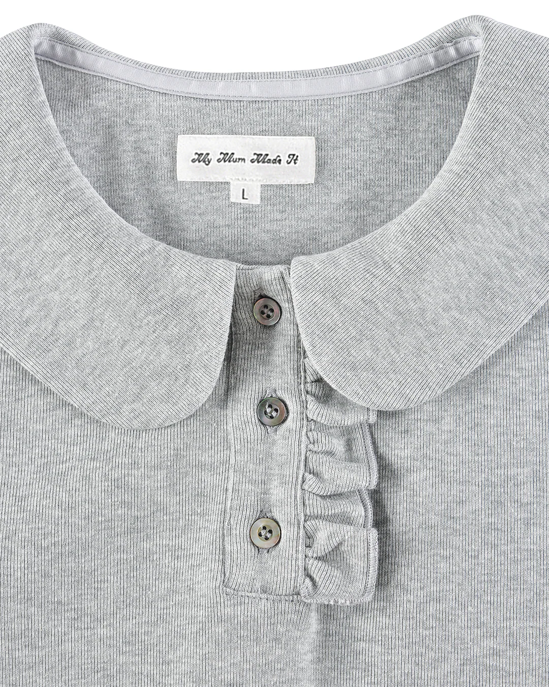 Polo Mini Long Sleeve Pleat Dress - Grey - Image 6