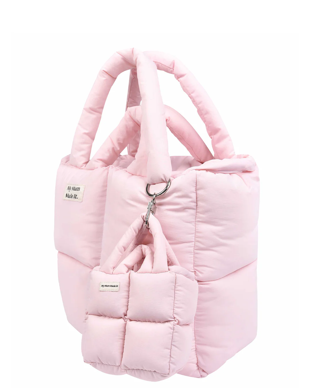 Puffer Mini Keychain Bag - Pink - Image 3