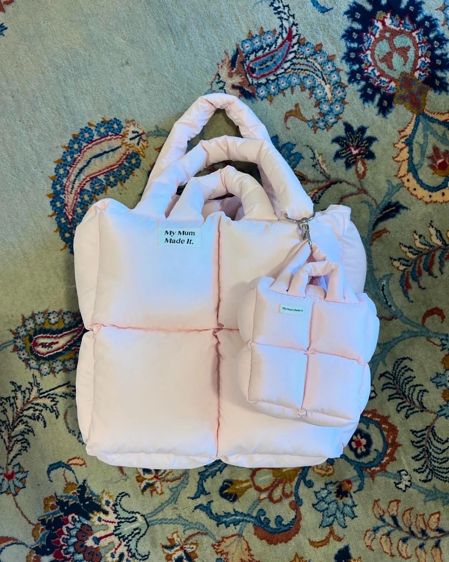 Puffer Mini Keychain Bag - Pink - Image 5