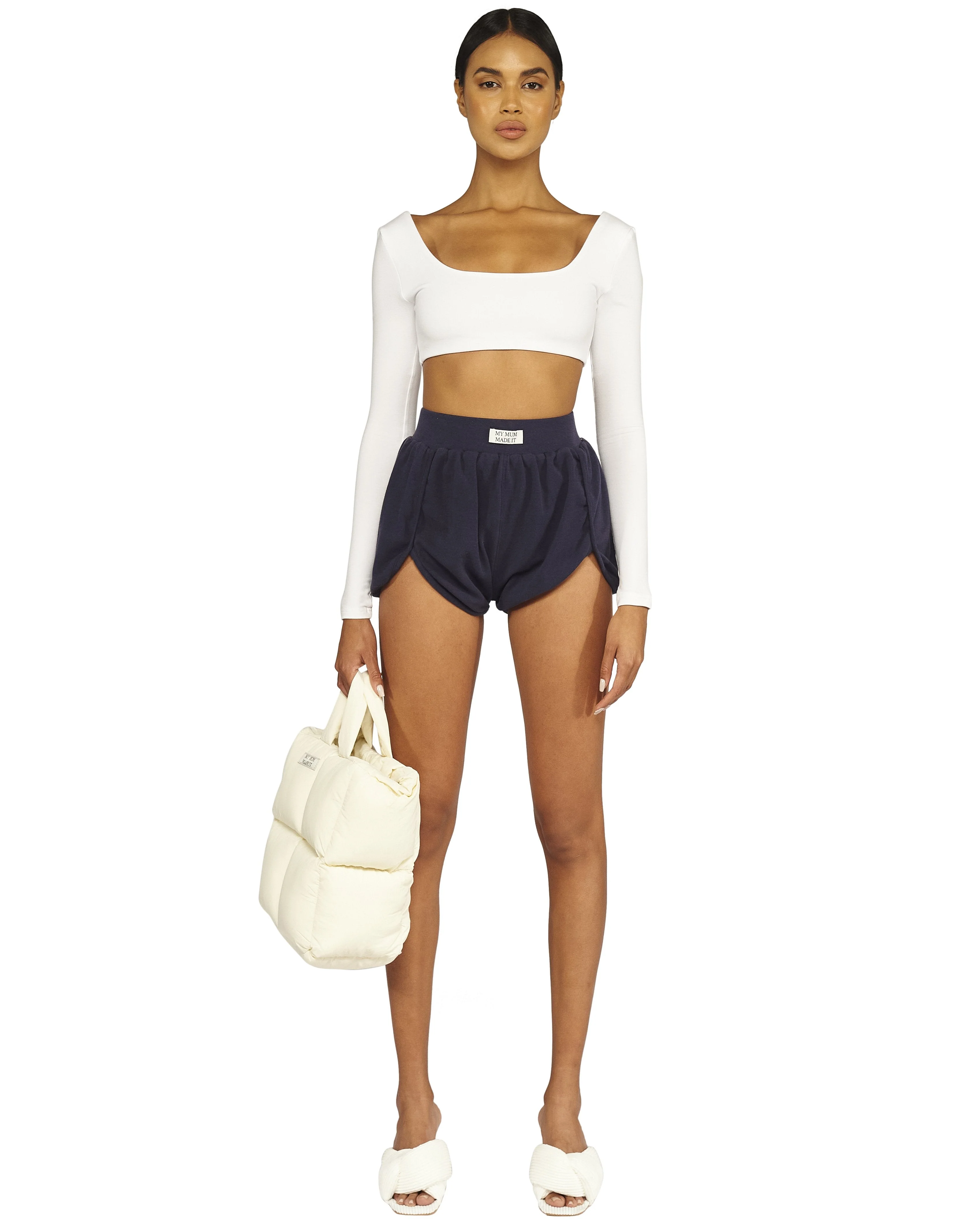 Puffer Tote Bag - Cream - Image 4