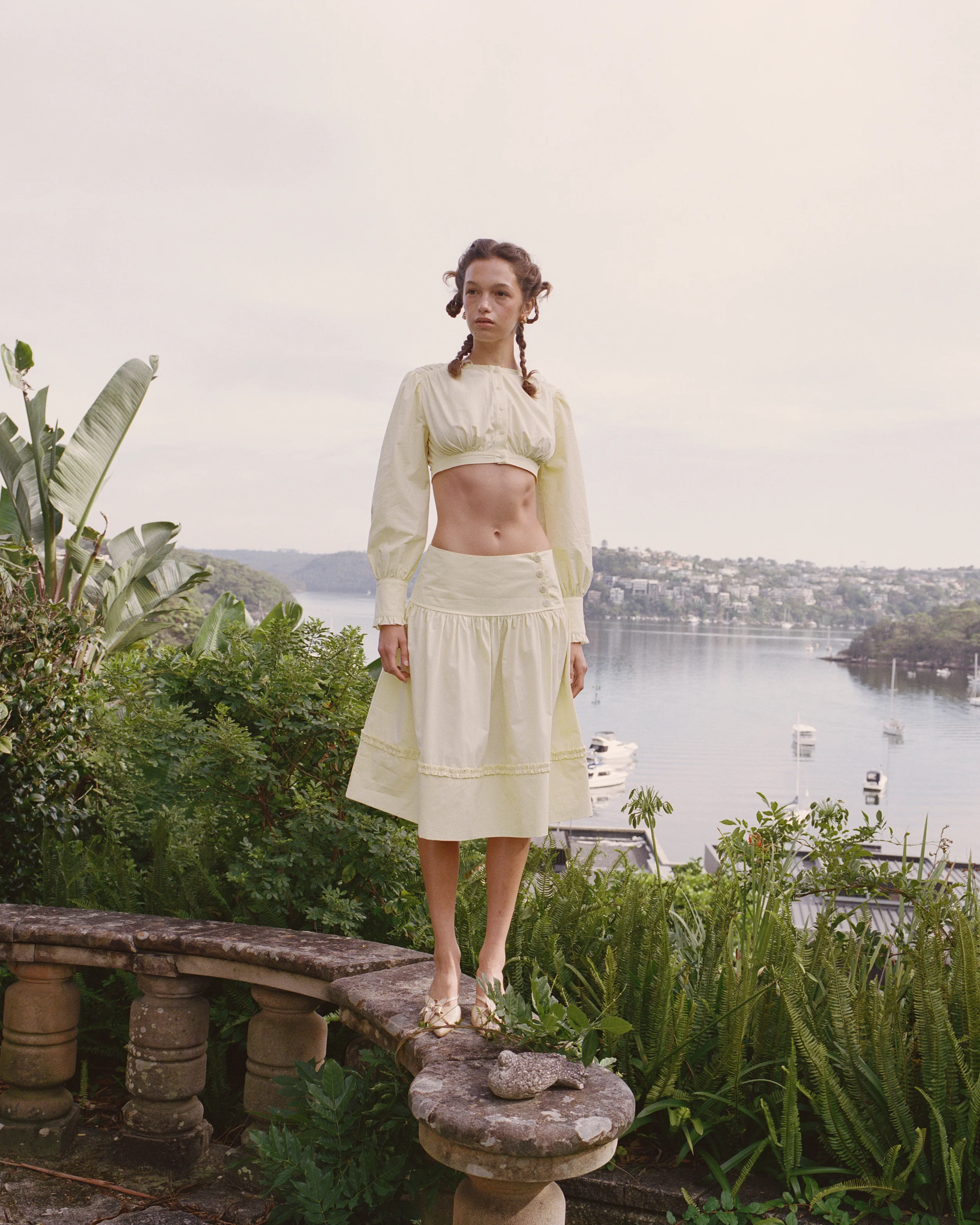 Cotton Gather Blouse - Citrine - Image 3