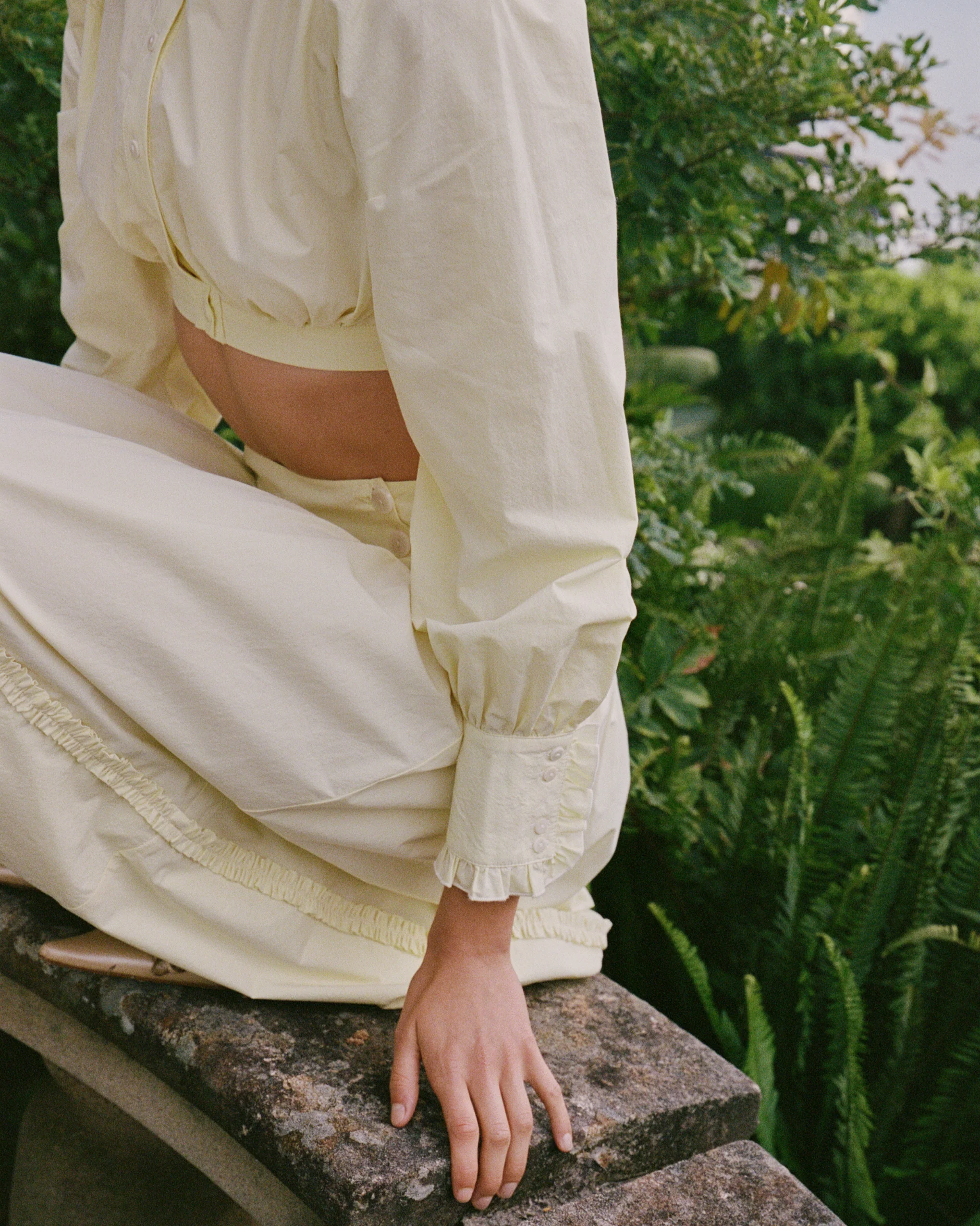 Cotton Gather Blouse - Citrine - Image 4