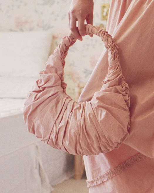 Ruche Shoulder Bag - Peach - Image 4