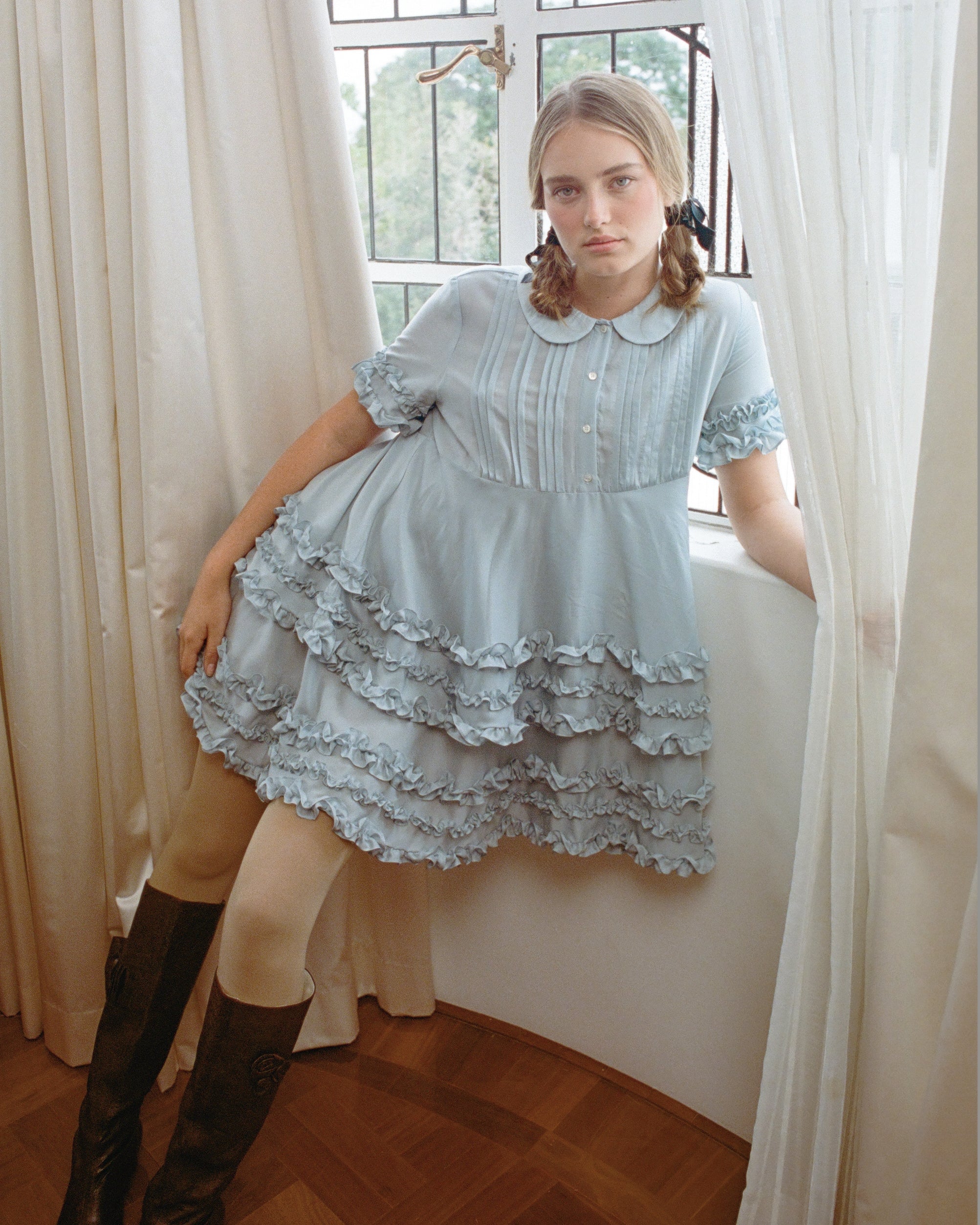 Ruffle Tea Dress - Bluewishes - Image 7