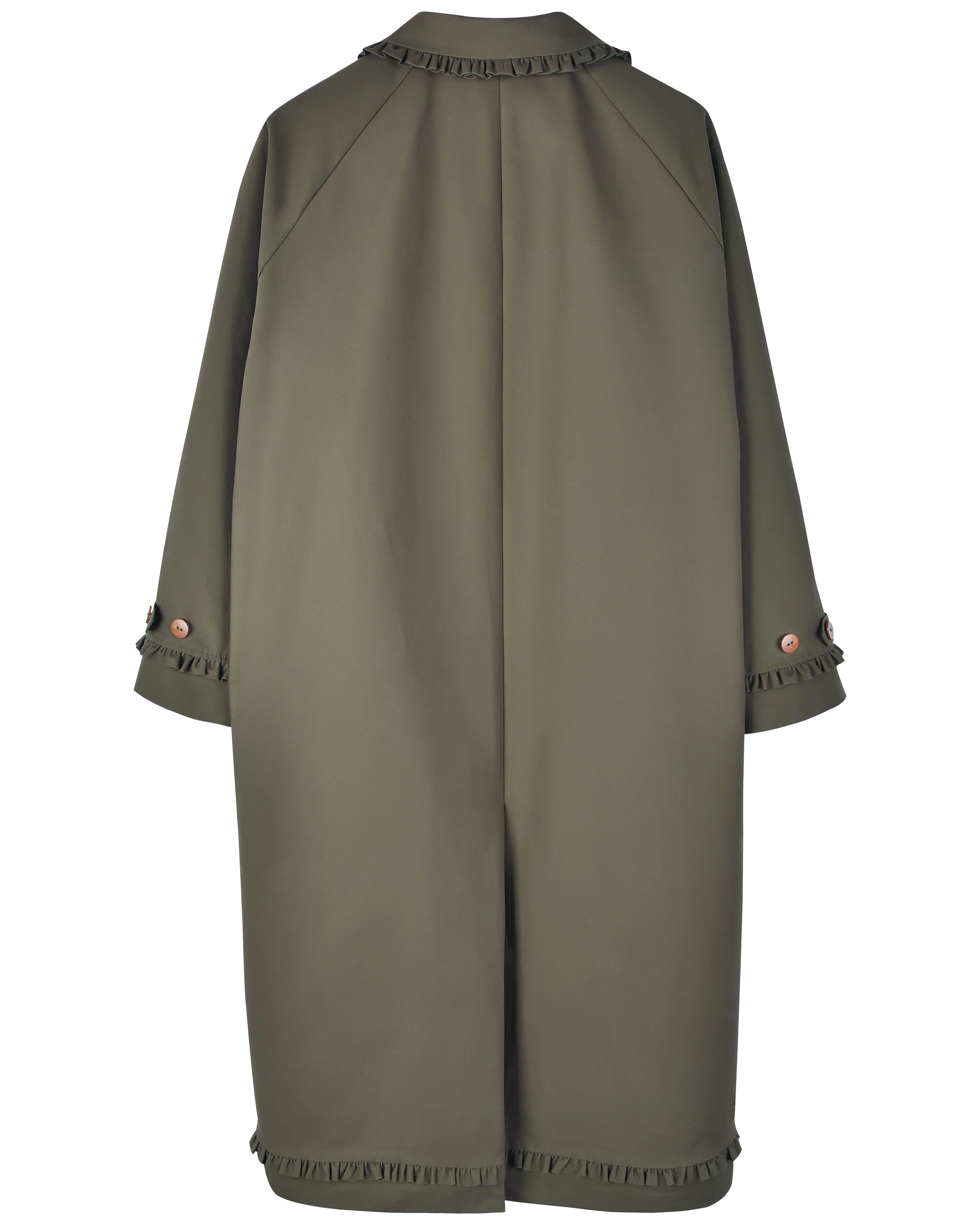 Tailored Gather Trench Coat - Eucalyptus - Image 7