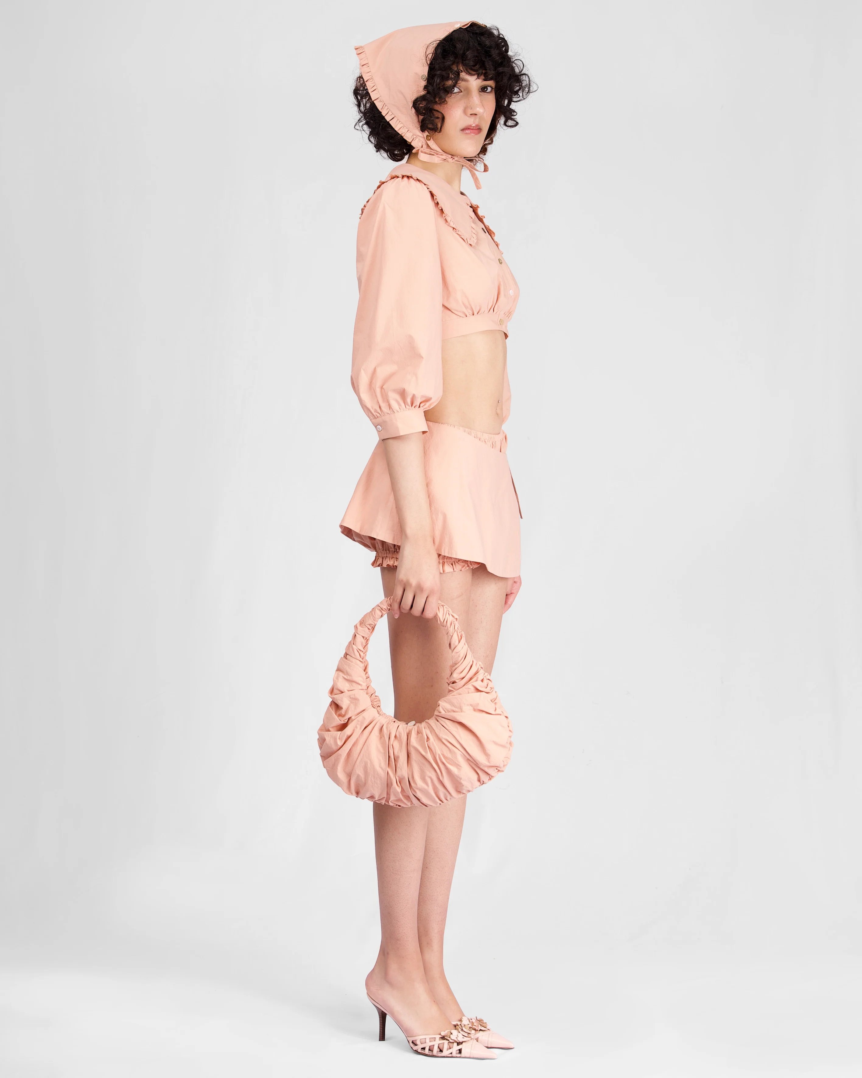 Wrap Bloomer Shorts - Peach - Image 4